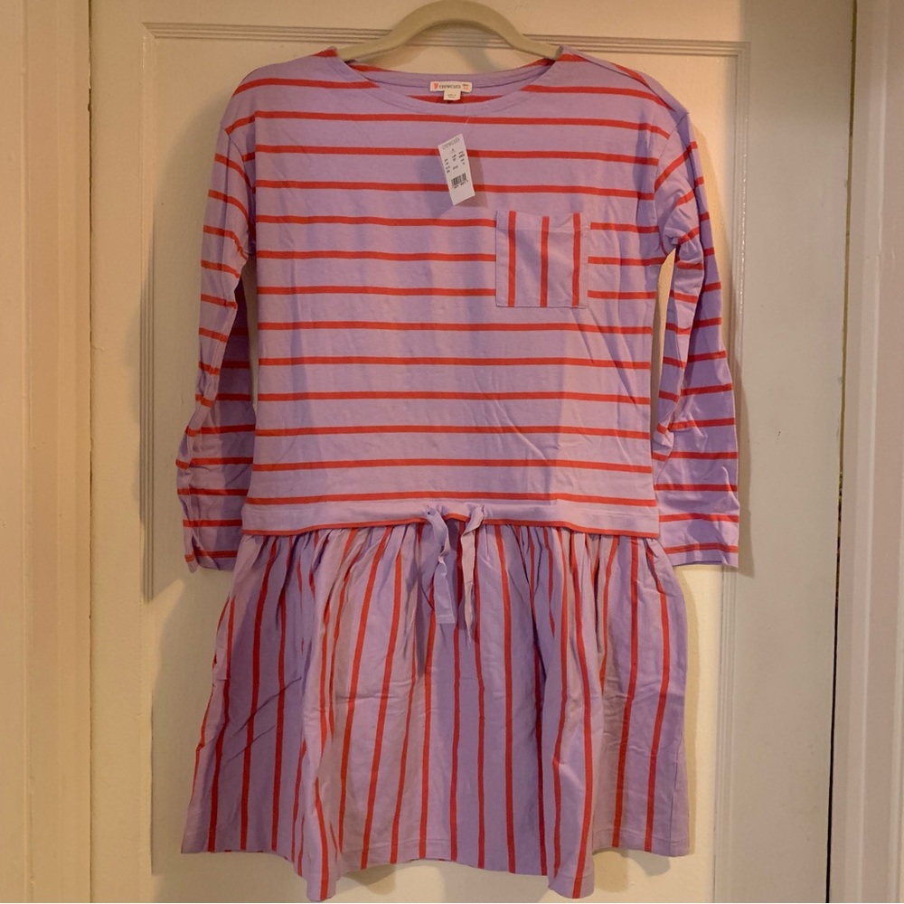 NWT J. Crew Crewcuts striped cotton dress, kids size 14